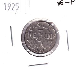 1925 Canada 5-cent VG-Fine