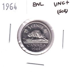 1964 Extra Waterline 5-cent UNC+ (scratched)