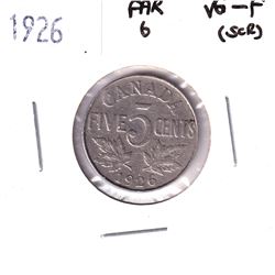 1926 Far 6 5-cent VG-F (scratched)