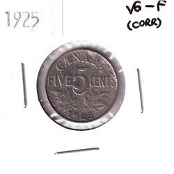 1925 Canada 5-cent VG-Fine (Corrosion)