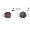 Image 1 : 1919-S 5-cent Fine (toned) & 1919D 5-cent VF (impaired). 2pcs