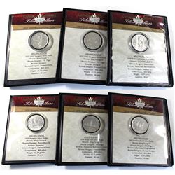 Collection of First Commemorative Mint Canada Silver dollars: 1935 Canada Silver dollar, 1939, 1949,