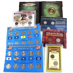 Collection of USA & Canada Commemoratives: 1800's Indian Head & Liberty Nickel, Barber Silver Dime M