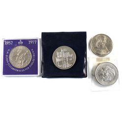 Lot of British coins: 1997 HM Queen Elizabeth II and Prince Philip Five Pound coin, 1996 United King