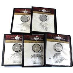 Estate Lot of First Commemorative Mint Canada Silver Dollar: 1971 Silver Dollar, 1973 Silver Dollar,