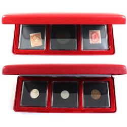 1901 Canada 1-cent with a pair of 3-cent Stamps & 1943 Newfoundland 1-cent, 5-cent & 10-cent set.