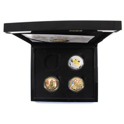 3x 2016 Franklin D. Roosevelt 24k gold plated crown issued by the Bradford exchange in tribute to th