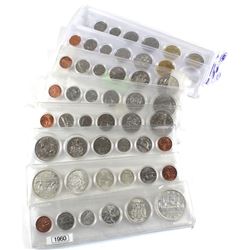 Group Lot of Canada Year sets: 1960 Silver, 1966 Silver, 1969, 1975, 1976, 1979, 1991 & 2018. 8pcs
