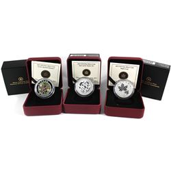 3x 2013 Canada $10 Fine Silver Coins (Tax Exempt): 2013 $10 Maple Leaf, 2013 $10 Year of the snake (