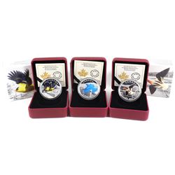 2016 Canada $20 Birds convention Fine Silver Coins (Tax Exempt): 2016 American Goldfinch, 2016 Ameri
