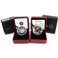 2013 Canada $20 The Beaver Fine Silver Coin & 2014 Canada $20 Soaring Bald Eagle Fine Silver Coin (T