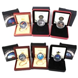 6x Canada $20 Natural Wonders Series Fine Silver Coins (Tax Exempt): 2003 Niagara, 2003 Rockies, 200