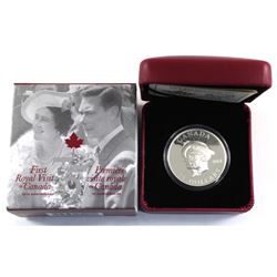 2014 Canada $25 75th Ann. First Royal Visit Ultra High Relief. Capsules is scratched, however Coin r