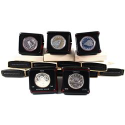 Estate Lot of Canada 1972-1978 Cased Dollars. Lot Includes: 2x 1971, 2x 1972, 2x 1974, 2x 1975, 2x 1