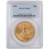 Image 1 : 1928 $20 St Gaudens Double Eagle Gold Coin PCGS MS63
