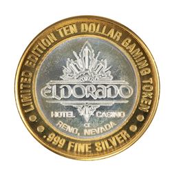 .999 Fine Silver Eldorado Reno, Nevada $10 Limited Edition Gaming Token