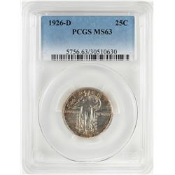1926-D Standing Liberty Quarter Coin PCGS MS63