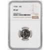 Image 1 : 1958 Proof Roosevelt Dime Coin NGC PF67