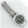 Image 6 : Rolex Mens Stainless Steel Black Diamond Lugs & Pyramid Bezel Datejust Wristwatch