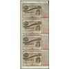 Image 1 : Uncut Sheet of (4) State of Louisiana Baby Bond Obsolete Notes