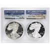 Image 1 : 1986-S & 2016-W $1 Proof American Silver Eagle Coin Set PCGS PR69DCAM