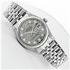 Image 3 : Rolex Mens Stainless Steel Meteorite Diamond 36MM Datejust Wristwatch
