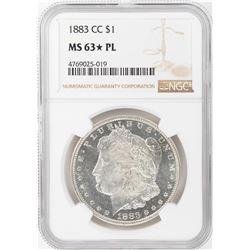 1883-CC $1 Morgan Silver Dollar Coin NGC MS63*PL Star