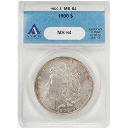 1900 $1 Morgan Silver Dollar Coin ANACS MS64
