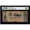 Image 1 : 1841 $1 Republic of Texas Austin Obsolete Note TXCRA1 PMG Choice Fine 15