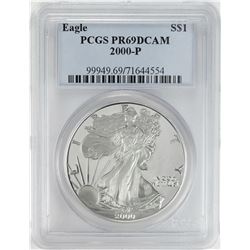 2000-P $1 Proof American Silver Eagle Coin PCGS PR69DCAM