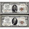 Image 1 : Set of 1929 $5/$10 St. Louis, MO CH# 12389 National Currency Notes