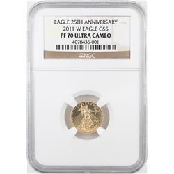 2011-W $5 Proof American Gold Eagle Coin NGC PF70 Ultra Cameo