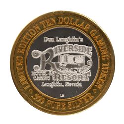 .999 Silver Riverside Resort Hotel & Casino $10 Casino Limited Edition Gaming Token