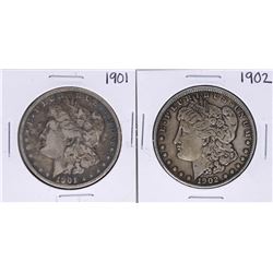Lot of 1901-1902 $1 Morgan Silver Dollar Coins