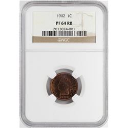 1902 Proof Indian Head Cent Coin NGC PF64 RB