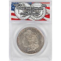 1887-S $1 Morgan Silver Dollar Coin ANACS Certified Genuine