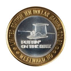 .999 Silver Westward Ho Casino Las Vegas $10 Casino Gaming Token Limited Edition