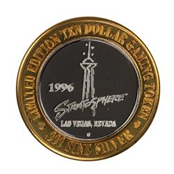 .999 Silver Stratosphere Las Vegas, Nevada $10 Casino Limited Edition Gaming Token