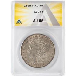 1898 $1 Morgan Silver Dollar Coin ANACS AU55