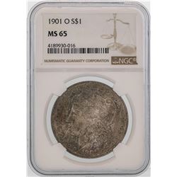 1901-O $1 Morgan Silver Dollar Coin NGC MS65