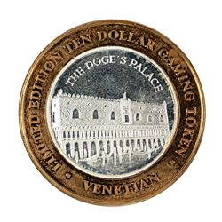 .999 Silver The Venetian Las Vegas, NV $10 Casino Limited Edition Gaming Token