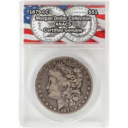 1879-CC $1 Morgan Silver Dollar Coin ANACS Certified Genuine
