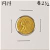Image 1 : 1914 $2 1/2 Indian Head Quarter Eagle Gold Coin