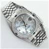 Image 3 : Rolex Mens Stainless Steel Mother Of Pearl Diamond Lugs & Sapphire Datejust Wristwatch