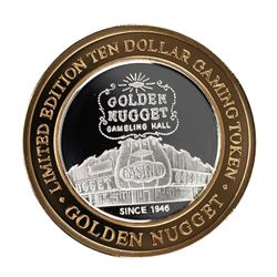 .999 Silver Golden Nugget Las Vegas, Nevada $10 Casino Limited Edition Gaming Token
