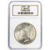 Image 1 : 1923 $1 Peace Silver Dollar Coin NGC MS63