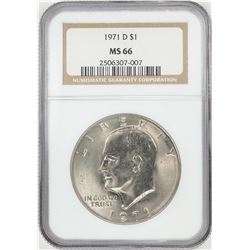 1971-D Eisenhower Dollar Coin NGC MS66