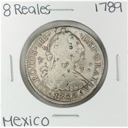 1789 Mo Mexico 8 Reales Silver Coin w/ Chop Marks
