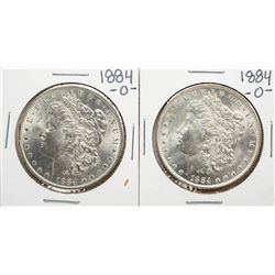 Lot of (2) 1884-O $1 Morgan Silver Dollar Coins