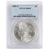 Image 1 : 1881-S $1 Morgan Silver Dollar Coin PCGS MS65